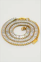 Collar Gargantilla tennis zirconias chapada en oro 18k - Miniatura 5