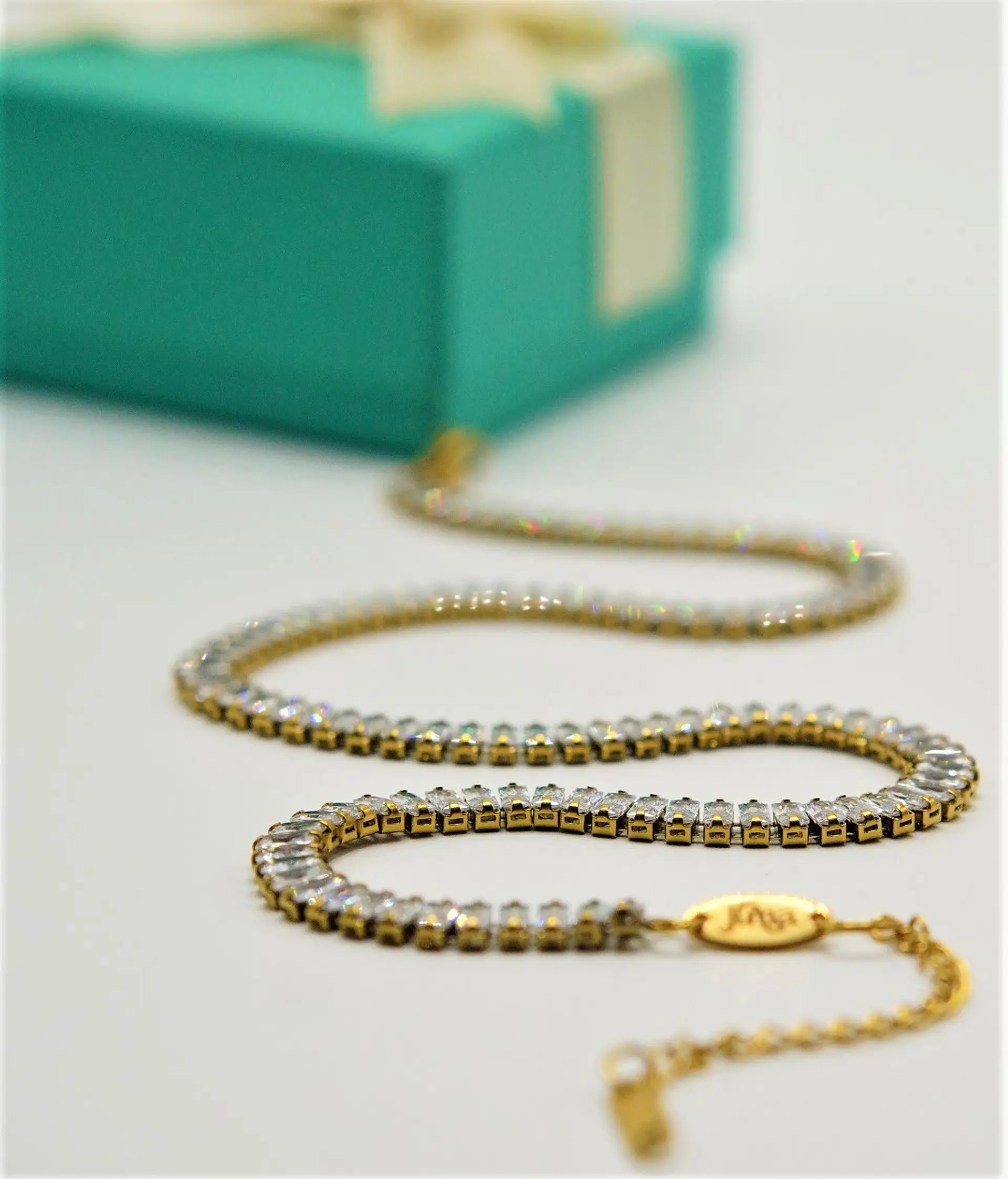 Collar Gargantilla tennis zirconias chapada en oro 18k 2