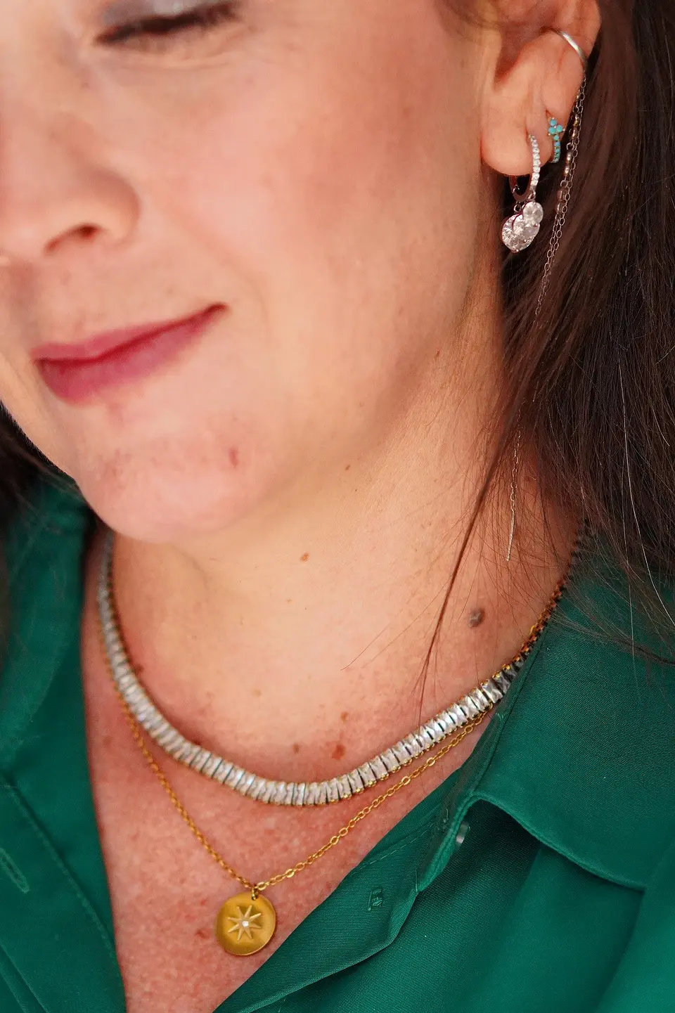 Collar Gargantilla tennis zirconias chapada en oro 18k 3