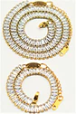 Conjunto de collar y pulsera tennis chapada en oro 18k - Miniatura 7