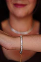 Conjunto de collar y pulsera tennis chapada en oro 18k - Miniatura 4