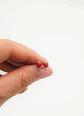 Aros frutilla tapa de seguridad piercing plata fina 925  - Miniatura 6