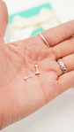 Aros cerezas tapa de seguridad piercing plata fina 925  - Miniatura 10