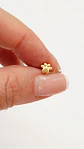 Piercing labret huella perro gato titanio chapado en oro 18k 8mm - Miniatura 5