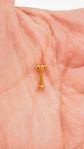 Piercing labret huella perro gato titanio chapado en oro 18k 8mm - Miniatura 9