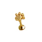Piercing labret huella perro gato titanio chapado en oro 18k 8mm - Miniatura 6