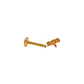 Piercing labret huella perro gato titanio chapado en oro 18k 8mm - Miniatura 7