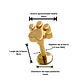 Piercing labret huella perro gato titanio chapado en oro 18k 8mm - Miniatura 3