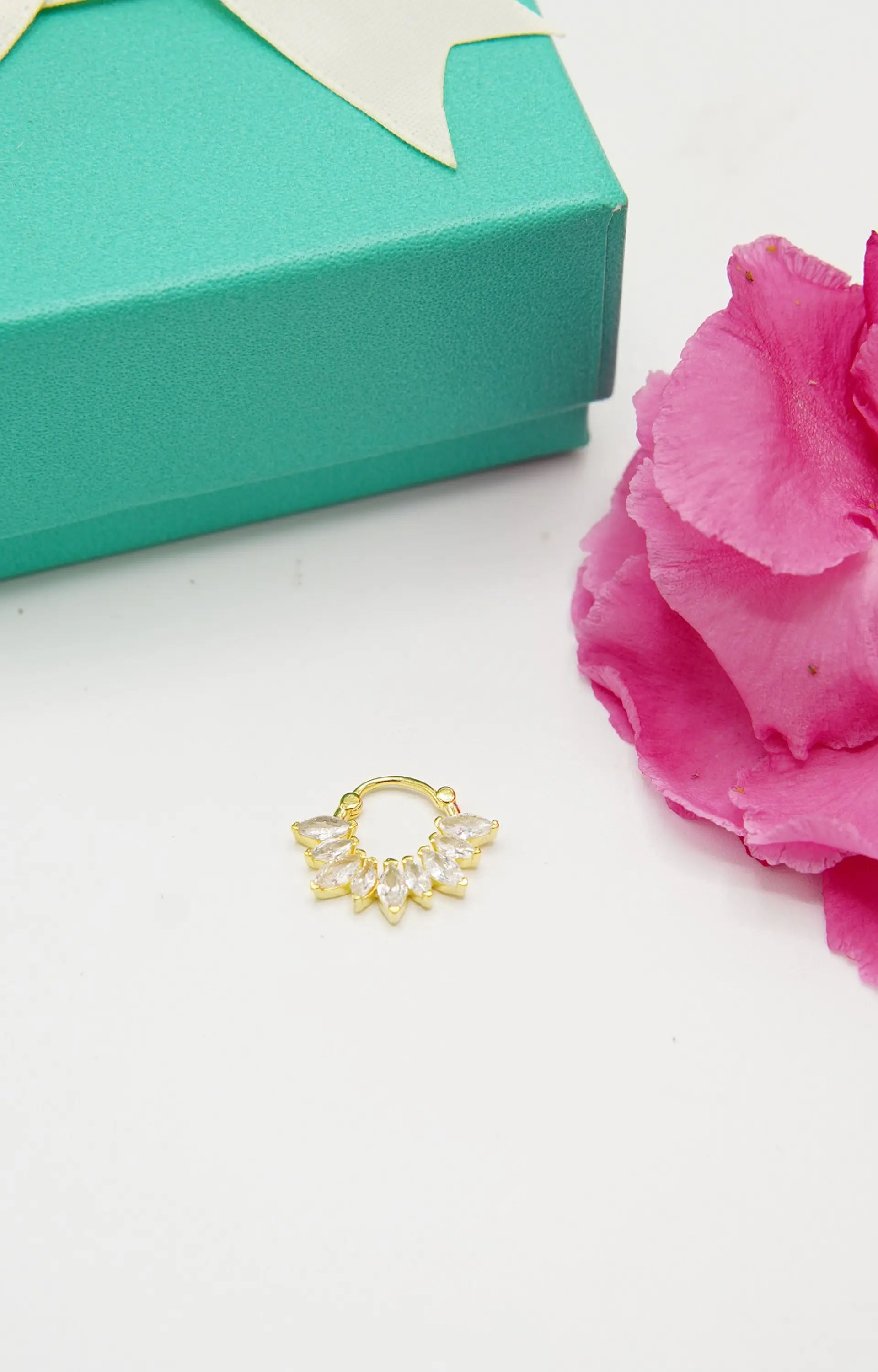 Piercing Septum daith every Sunrise Plata fina ley S925 Bañado de oro 18k 3