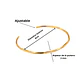 Pulsera rigida florencia ajustable chapada en oro 18k  - Miniatura 4