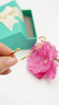 Pulsera rigida florencia ajustable chapada en oro 18k  - Miniatura 10
