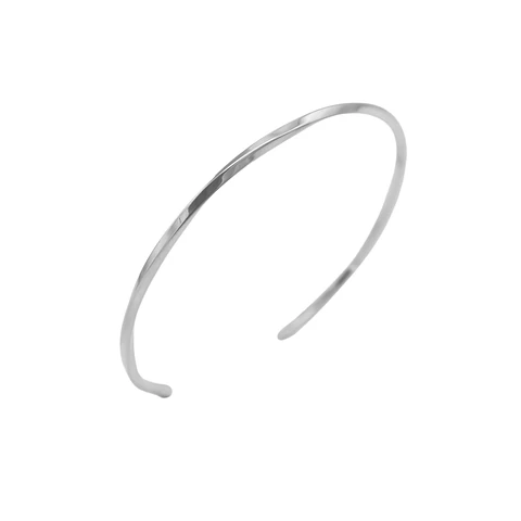 Pulsera rigida florencia plateada hipoalergenica