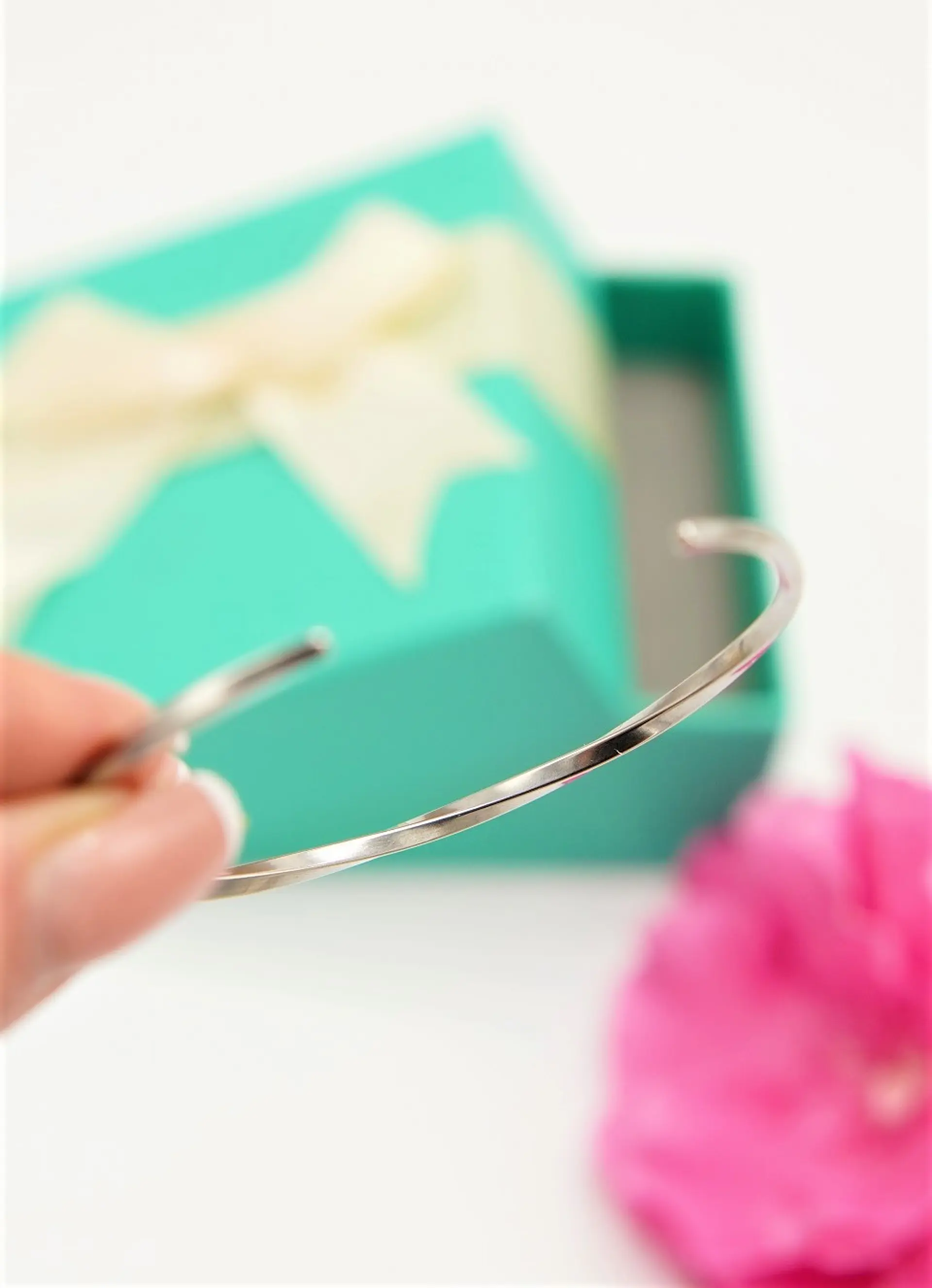 Pulsera rigida florencia plateada hipoalergenica 5