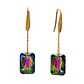 Conjunto Mia collar y aros con cristales de Swarovski® esmerald cut chapado - Miniatura 6