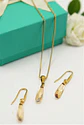 Conjunto Veronica collar ajustable con cristales de Swarovski® chapado en oro 18k - Miniatura 2