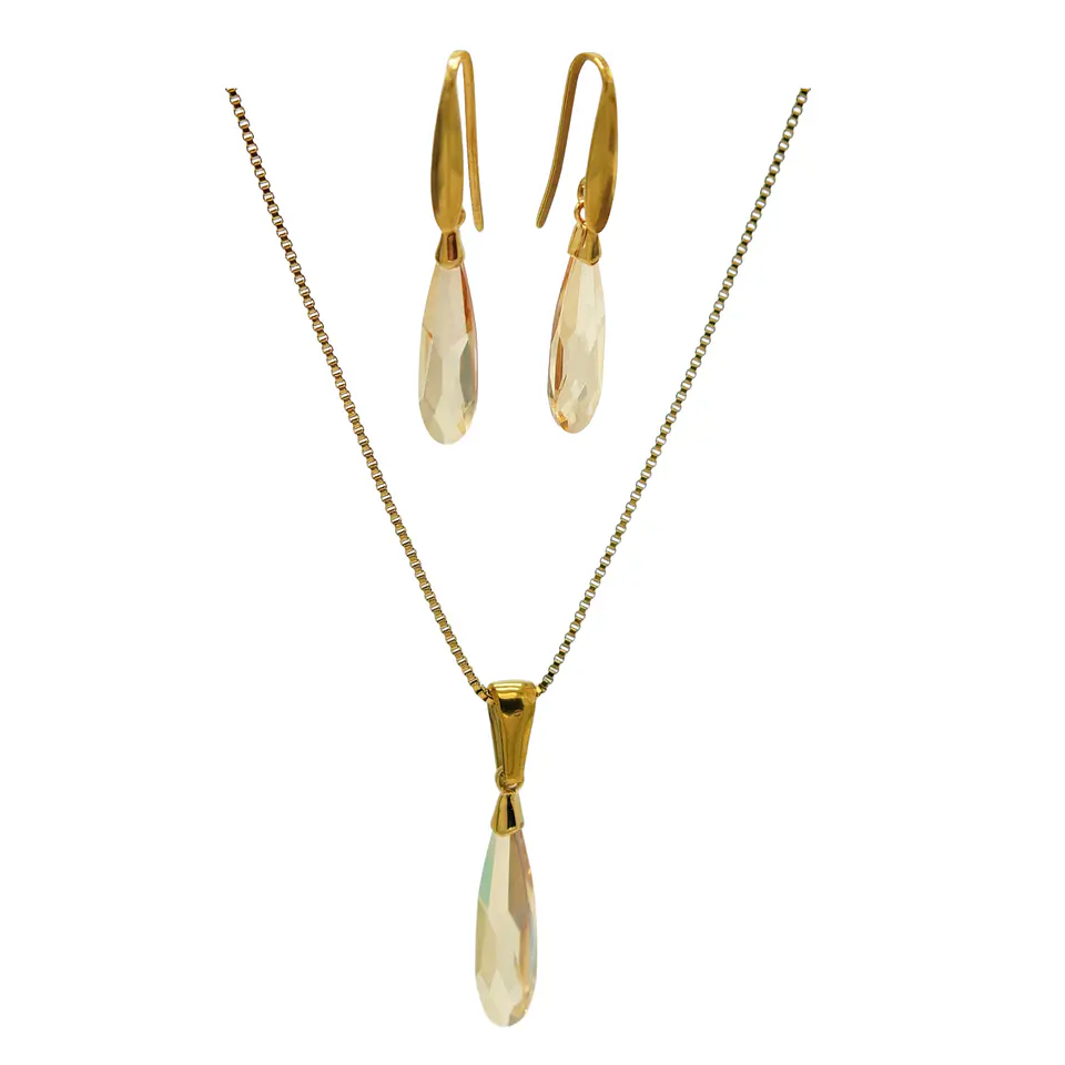 Conjunto Veronica collar ajustable con cristales de Swarovski® chapado en oro 18k 1