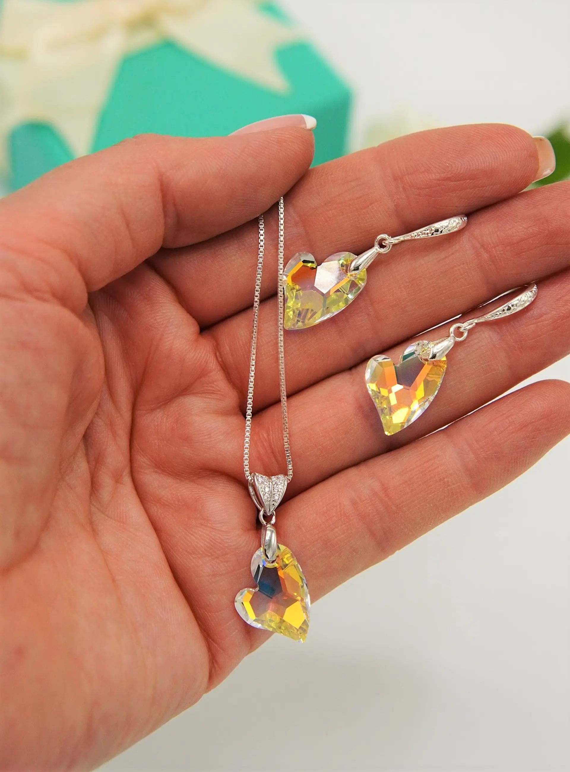 Conjunto Amor Amor con cristales de Swarovski® devoted 2u plata fina 925  7