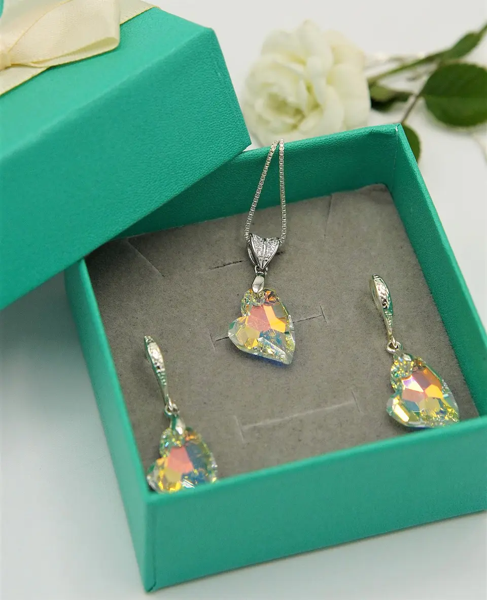 Conjunto Amor Amor con cristales de Swarovski® devoted 2u plata fina 925  2