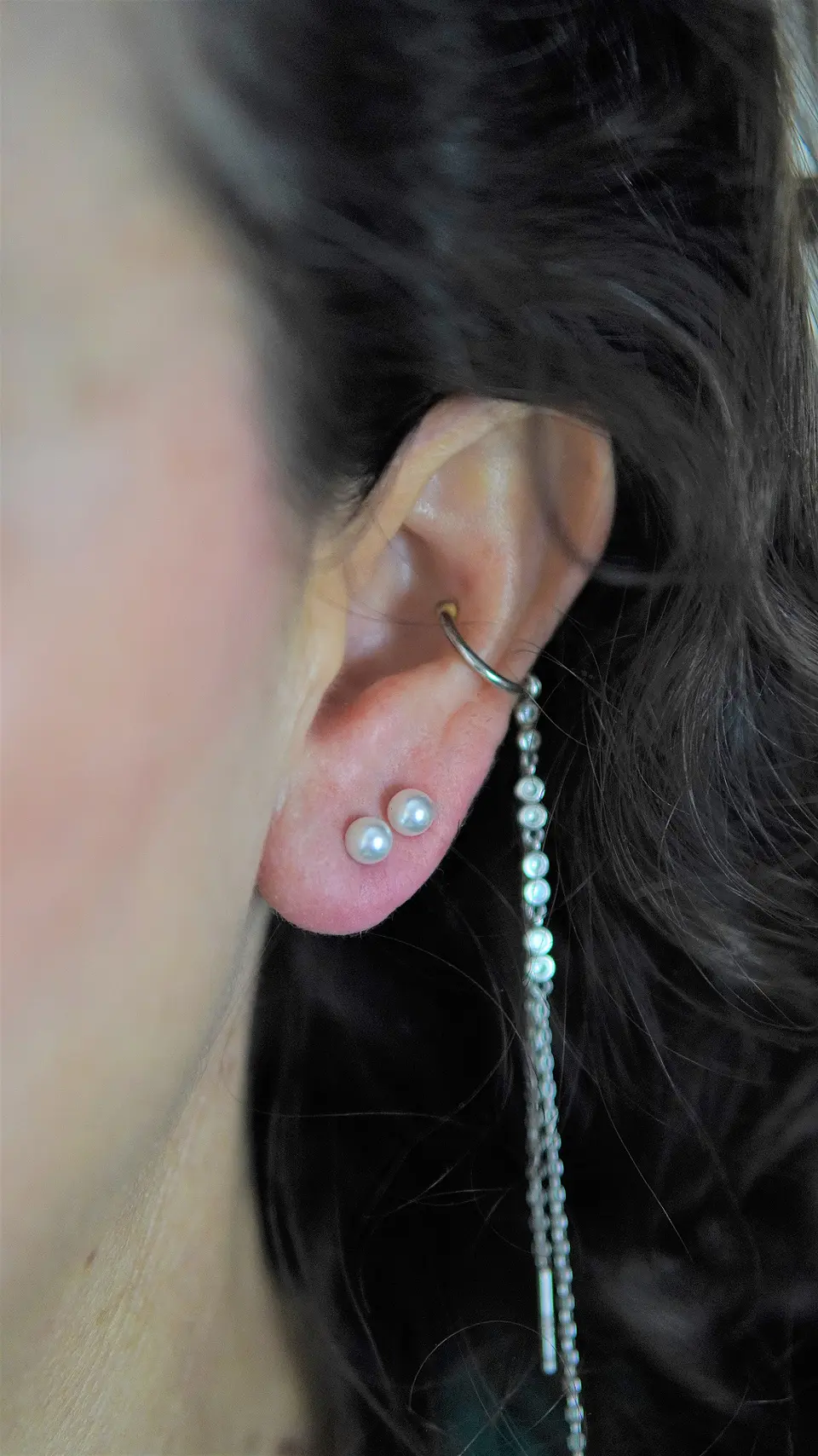Aros Sascha perla 5mm titanio ASTM F136 20g 3