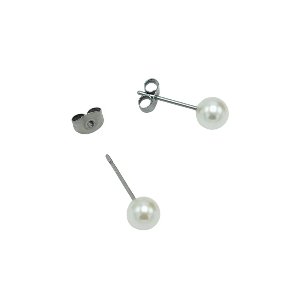 Aros Sascha perla 5mm titanio ASTM F136 20g 9