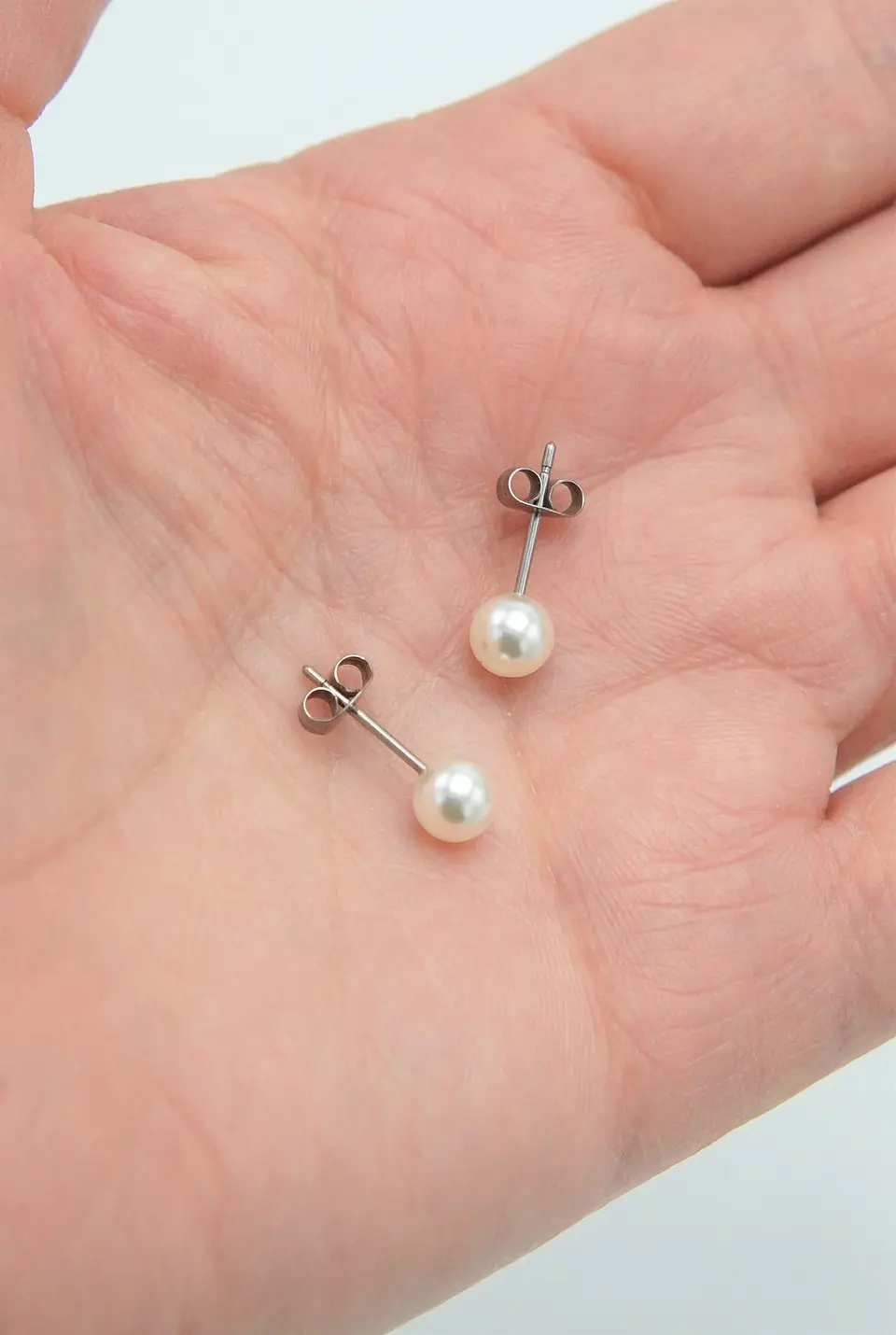 Aros Sascha perla 6mm titanio ASTM F136 20G 7