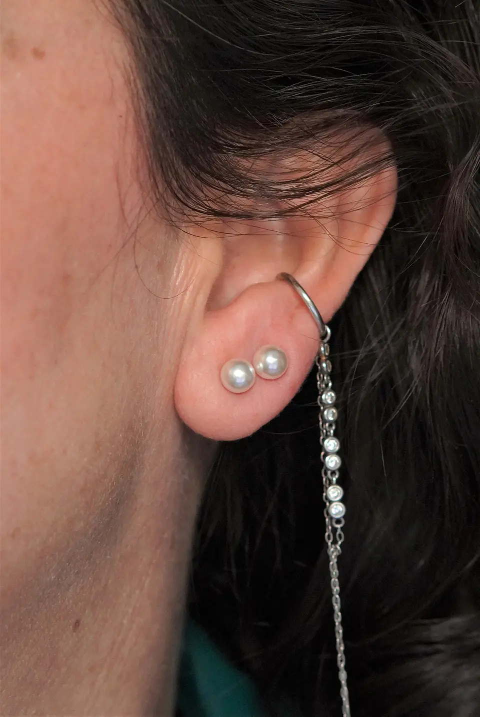 Aros Sascha perla 6mm titanio ASTM F136 20G 9