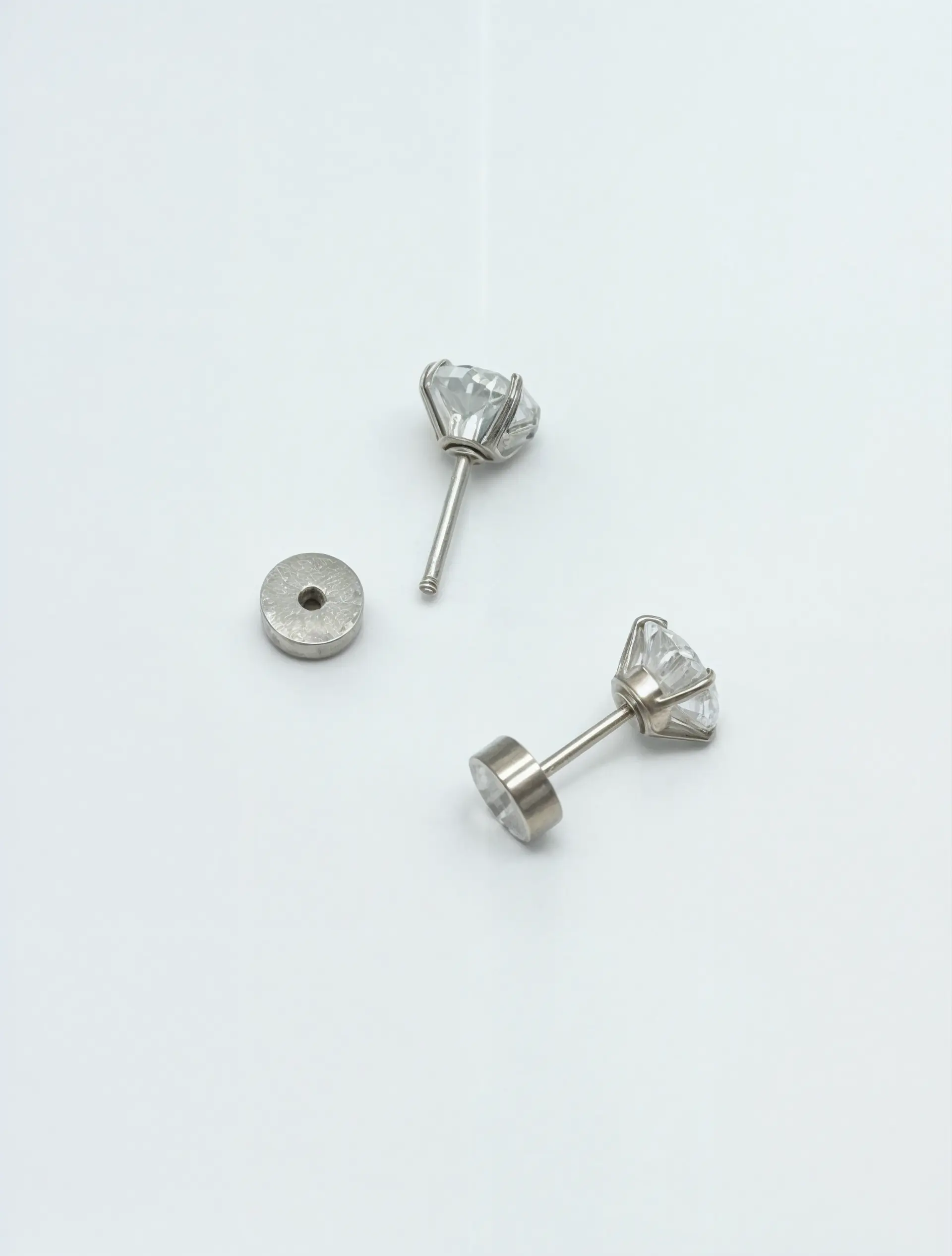 Aros punto de luz 6mm titanio tapa seguridad 20g 13
