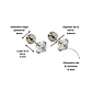 Aros punto de luz 6mm titanio tapa seguridad 20g - Miniatura 6