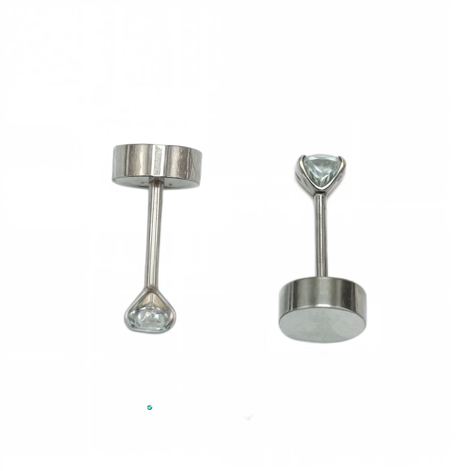 Aros punto de luz 3mm titanio tapa seguridad 20g  9