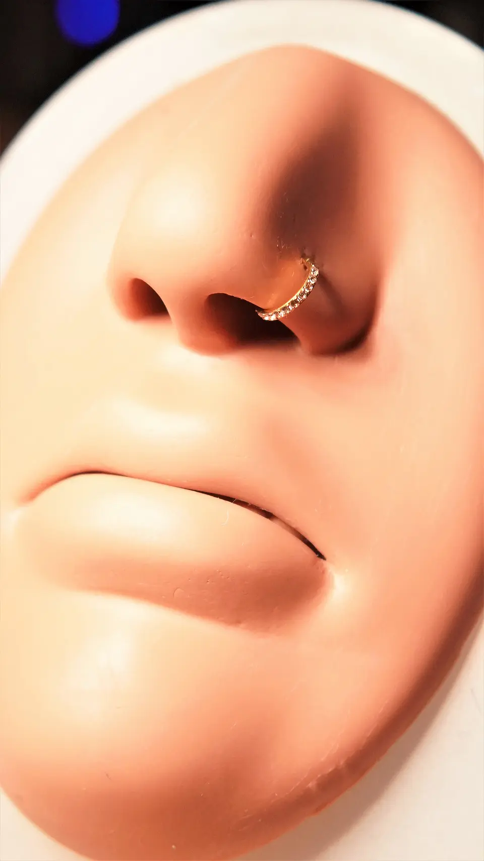 Piercing septum 6mm 16G titanio chapado en oro 18k 4