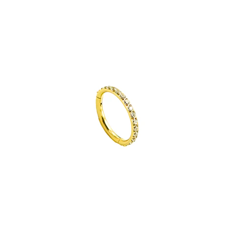 Piercing septum 6mm 16G titanio chapado en oro 18k