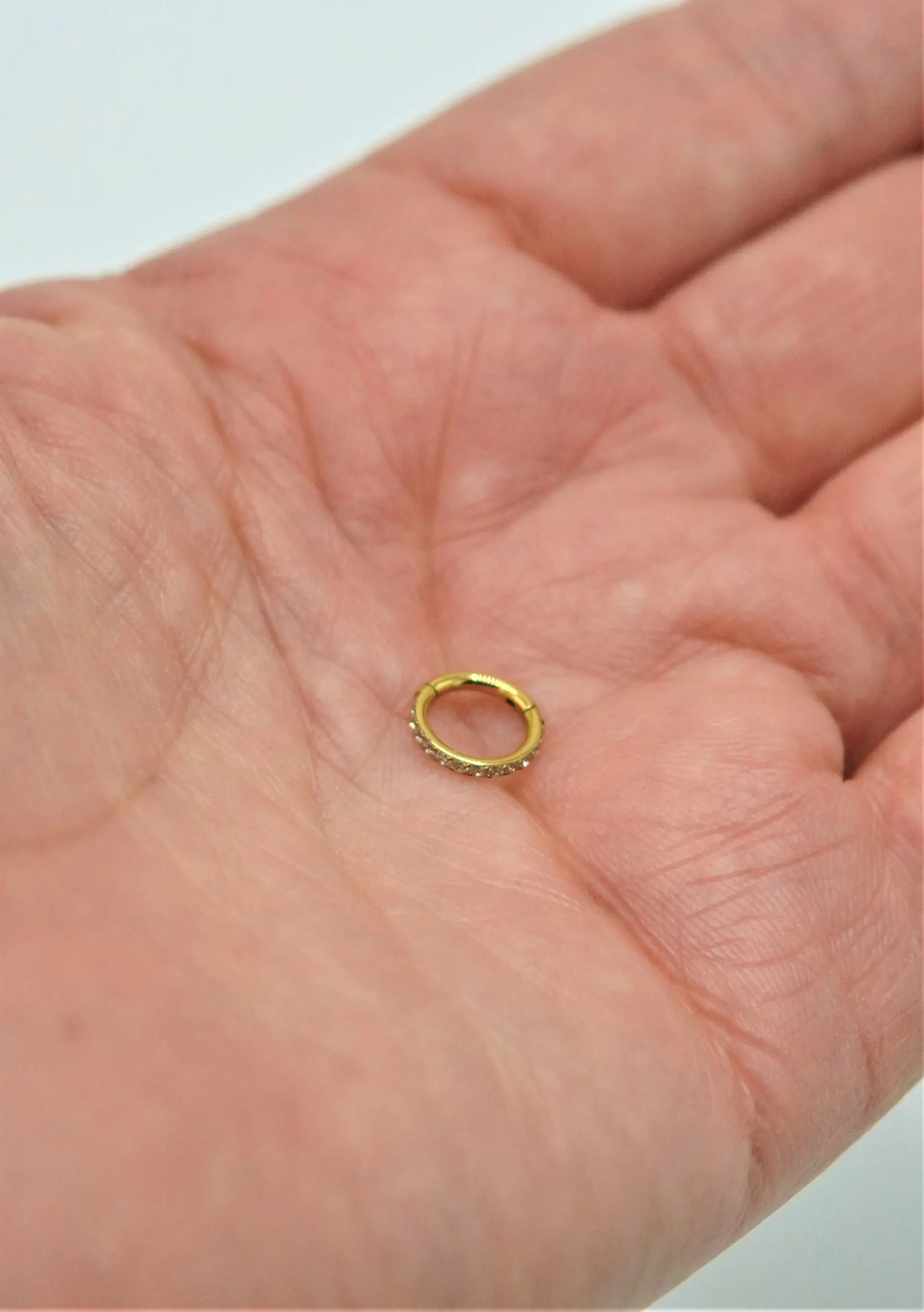 Argollas Emma 6mm 16G Titanio F136 PVD Oro 18k 9