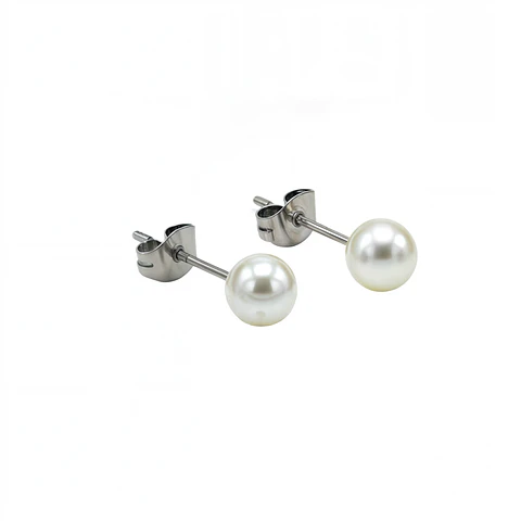 Aros Sascha perla 6mm titanio ASTM F136 20G