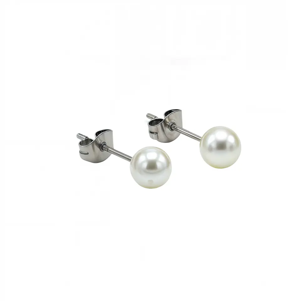 Aros Sascha perla 5mm titanio ASTM F136 20g 1