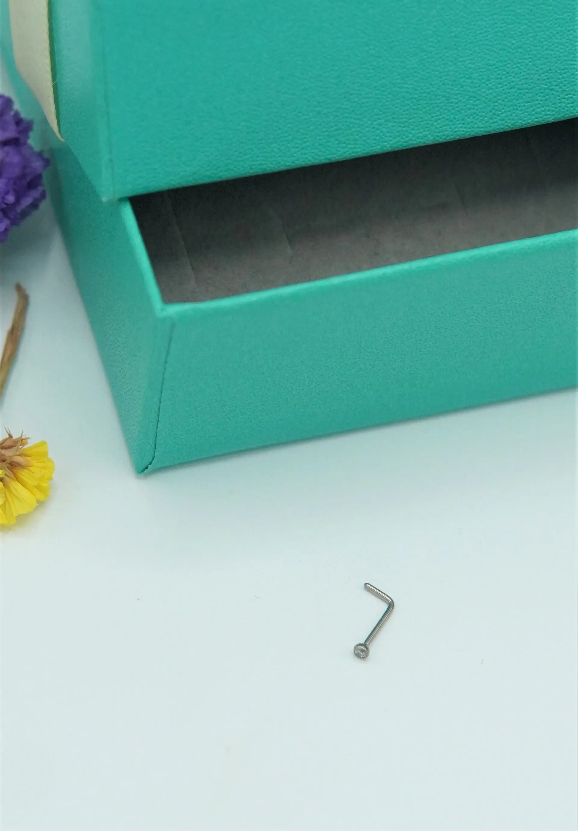 Piercing Nostril Tipo L Titanio Astm F136 20g 2mm Nariz 10