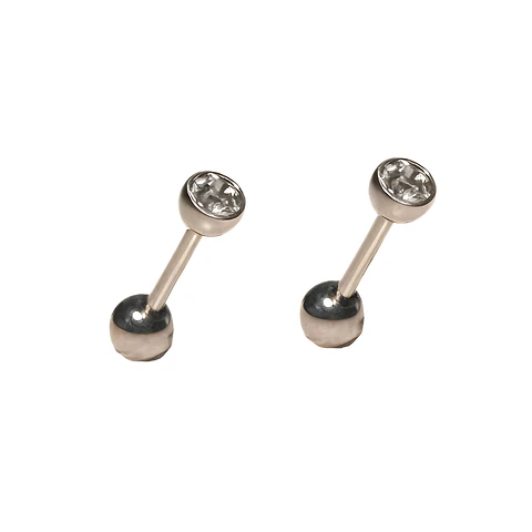 Aros punto de luz 3mm titanio tapa de seguridad 20g
