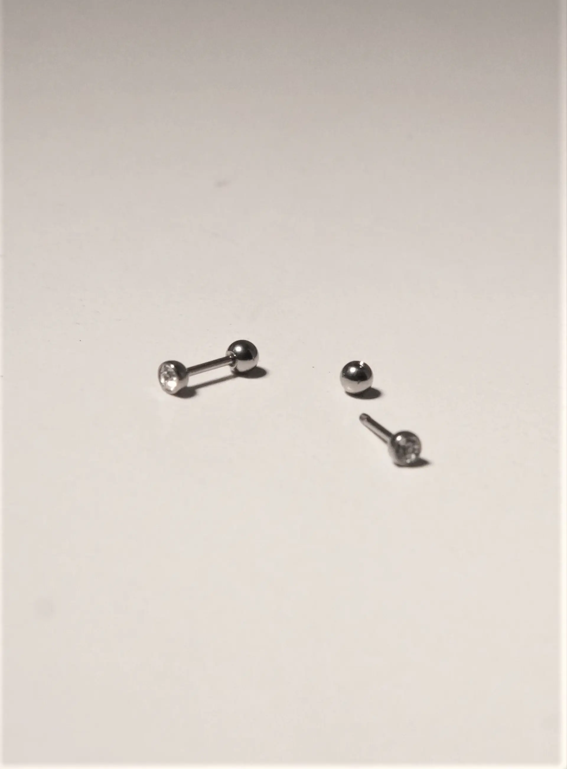 Aros punto de luz Aria 3mm titanio tapa de seguridad 20g 7