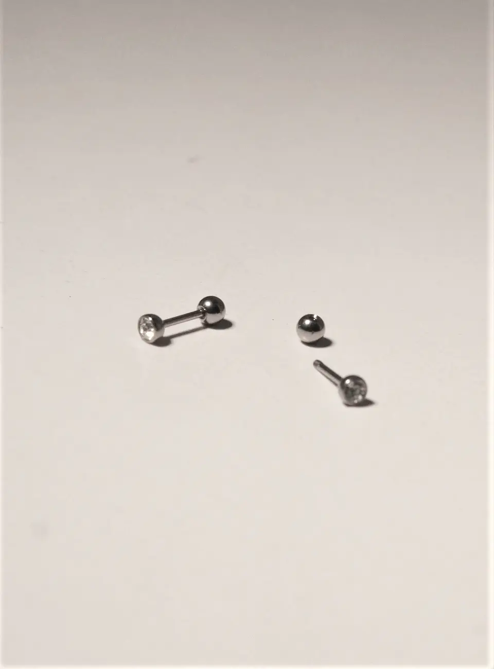 Aros punto de luz Aria 3mm titanio tapa de seguridad 20g 7