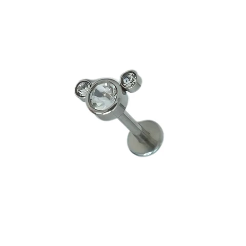 Piercing Tragus Conch Labret Modelo Mickey 16g