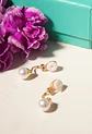 Aros perla 8mm sin perforación bañado en oro 14k - Miniatura 2
