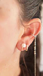 Aros perla 8mm sin perforación bañado en oro 14k - Miniatura 9
