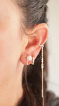 Aros perla 8mm sin perforación bañado en oro 14k - Miniatura 3