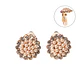 Aros perlas y zirconias sin perforacion bañado en oro 14k - Miniatura 1