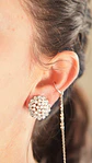 Aros sin perforacion perlas y zirconias sol y brillo plateados - Miniatura 7