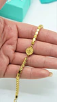 Pulsera San benito ajustable con zirconias chapada en oro 18k - Miniatura 5