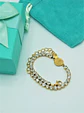 Pulsera San benito ajustable con zirconias chapada en oro 18k - Miniatura 7