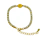 Pulsera San benito ajustable con zirconias chapada en oro 18k - Miniatura 1