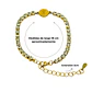 Pulsera San benito ajustable con zirconias chapada en oro 18k - Miniatura 4