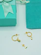 Pack de aros Diana zirconias verdes bañado en oro  - Miniatura 2