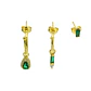 Pack de aros Diana zirconias verdes bañado en oro  - Miniatura 8